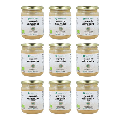 Pack 9x Crema de Almendras Blancas ECO Planeta Huerto 350g