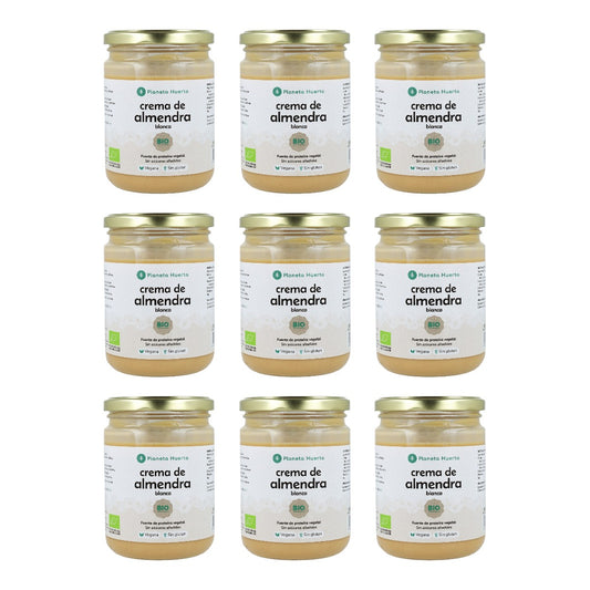 Pack 9x Crema de Almendras Blancas ECO Planeta Huerto 350g
