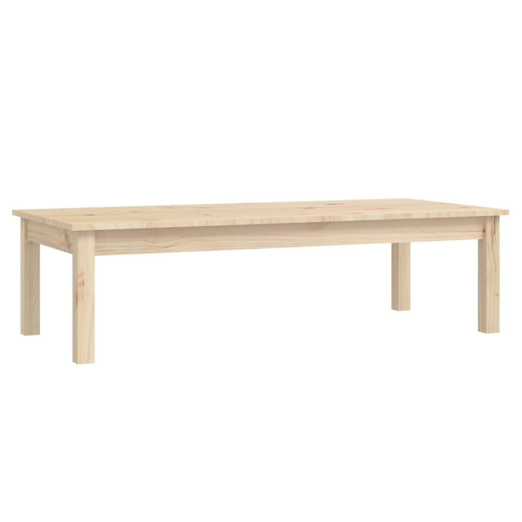 Mesa De Centro De Madera Maciza De Pino 110x50x30 Cm_0