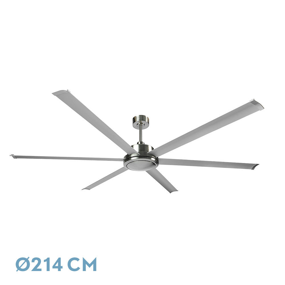 Ventilador Dc Sanson Niquel/plat Sin Luz 6asp 214d C/remoto Y Temporizador_0