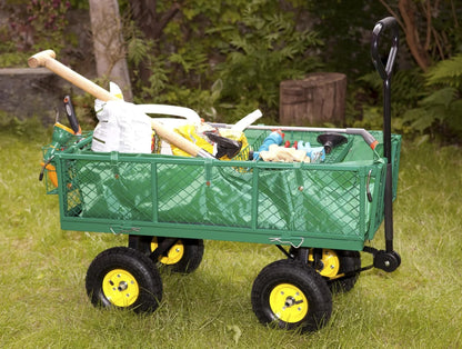 Carro De Transporte Universal Para Jardín - Estable, Versátil, 130 Kg Carga, Ruedas Neumáticas 26 Cm_1