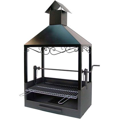 Barbacoa Chimenea completo con Bandejas de Madera Imex el Zorro