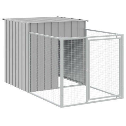 Vidaxl Caseta Perro Corral Acero Galvanizado Gris Claro 110x1221x110cm_5
