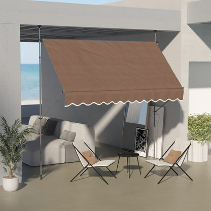 Outsunny Toldo Manual Retráctil 3x1,2 M Altura Ajustable Con Manivela 210-300 Cm_1