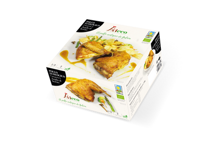 Pollo ecológico asado al horno