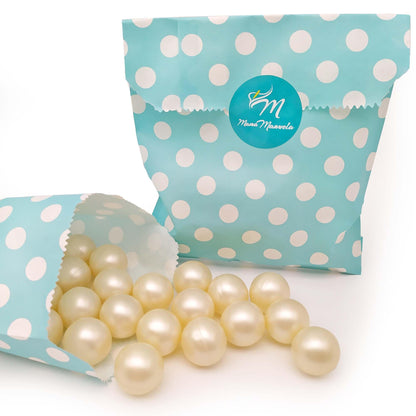 Bolsa Regalo 12 Perlas De Baño Aroma Coco - Con Aceite De Soja - Hidrata, Suaviza Y Perfuma La Piel - Forma Bola_0