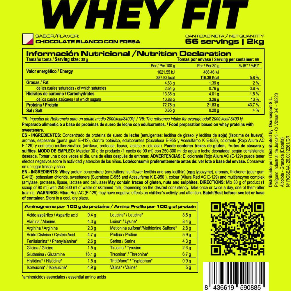Whey Fit - 2kg - Chocolate Blanco Con Fresa - Aumenta La Masa Muscular - Masmusculo_5