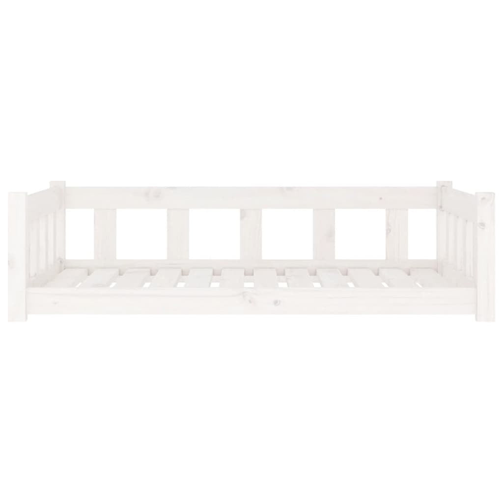Vidaxl Cama Para Perros Madera Maciza De Pino Blanco 105,5x75,5x28 Cm_3