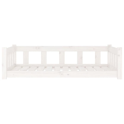 Vidaxl Cama Para Perros Madera Maciza De Pino Blanco 105,5x75,5x28 Cm_3
