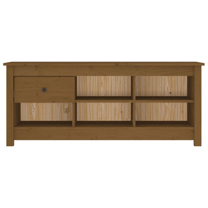 Armario Zapatero Madera Maciza Pino Marrón Miel 110x38x45,5cm / Vetonek_5