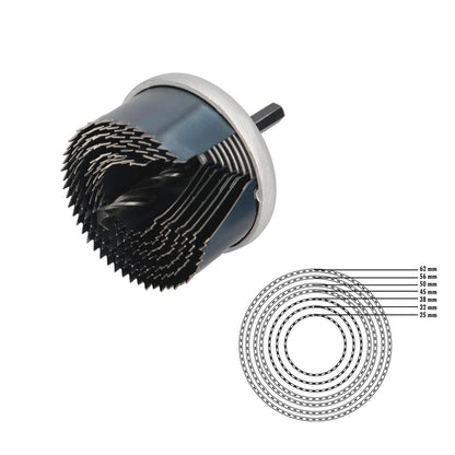 Juego Sierras Campana 25 Mm. 25/63 7 Piezas