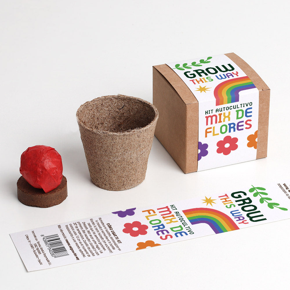 Grow This Way – Kit de Autocultivo Mix de Flores, Actividad Educativa y Regalo Original - Resetea_1