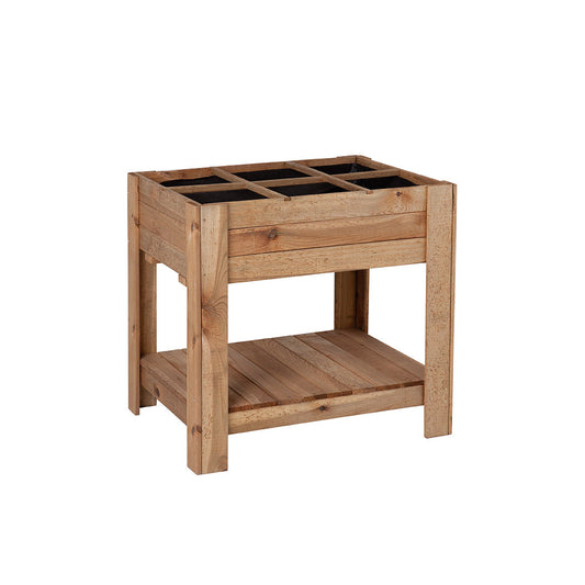 Mesa De Cultivo Germin 60 - Huerto Vertical En Madera 0,8x0,8x0,6 M / Multicolor_0