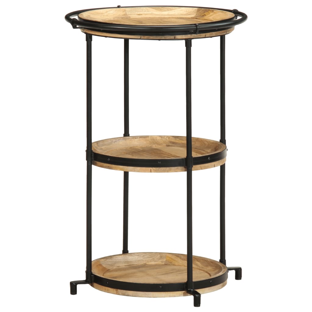 Mesa Auxiliar Madera Maciza De Mango Ø55x83 Cm_0