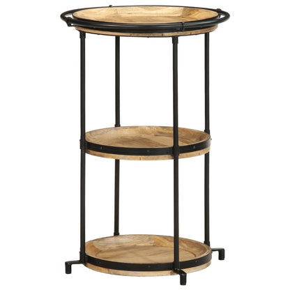 Mesa Auxiliar Madera Maciza De Mango Ø55x83 Cm_0