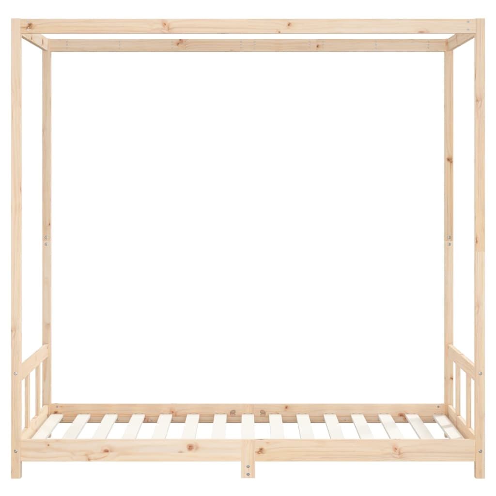 Vidaxl Estructura De Cama Infantil Madera Maciza De Pino 90x190 Cm_3