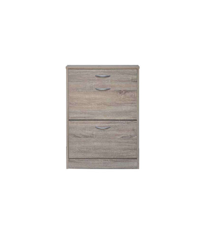 Armario Zapatero 2 Puertas Y 1 Cajón Acabado Roble Cambrian, 60 Cm(ancho) 81 Cm(altura) 23 Cm(fondo)_0