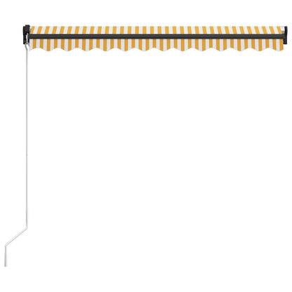 Toldo Manual Retráctil Con Led Amarillo Y Blanco 300x250 Cm_3