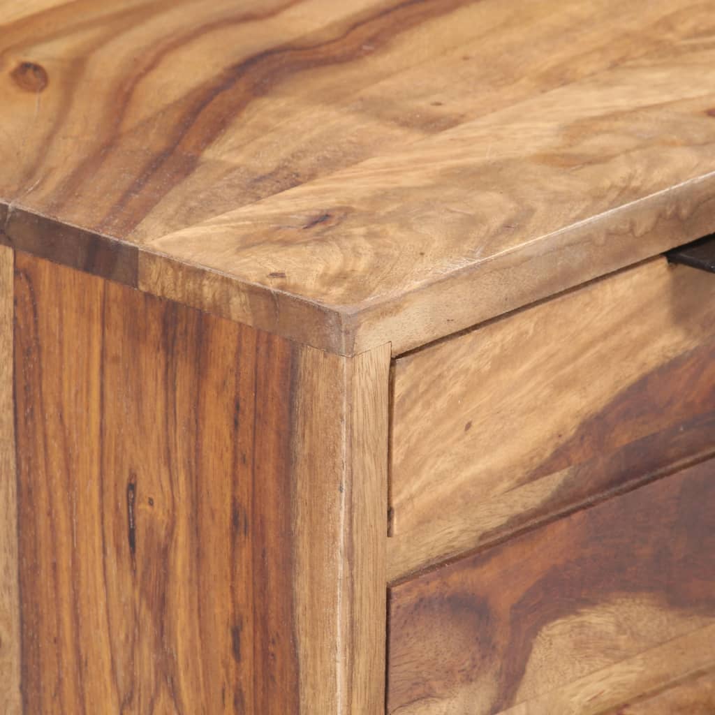 Mesita De Noche De Madera Maciza De Sheesham 40x30x50 Cm_3