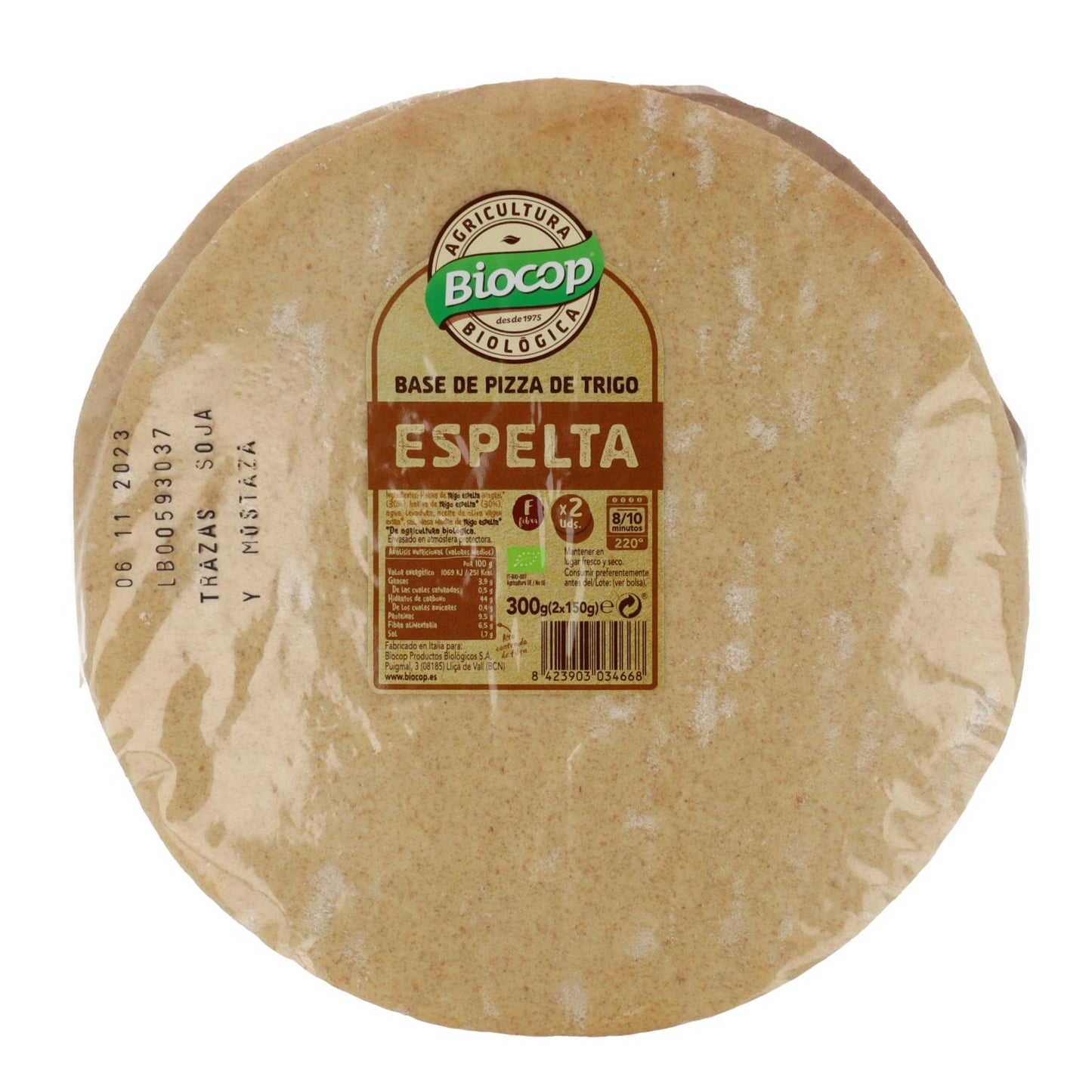 Base de Pizza de Espelta Biocop 2 x 150 g