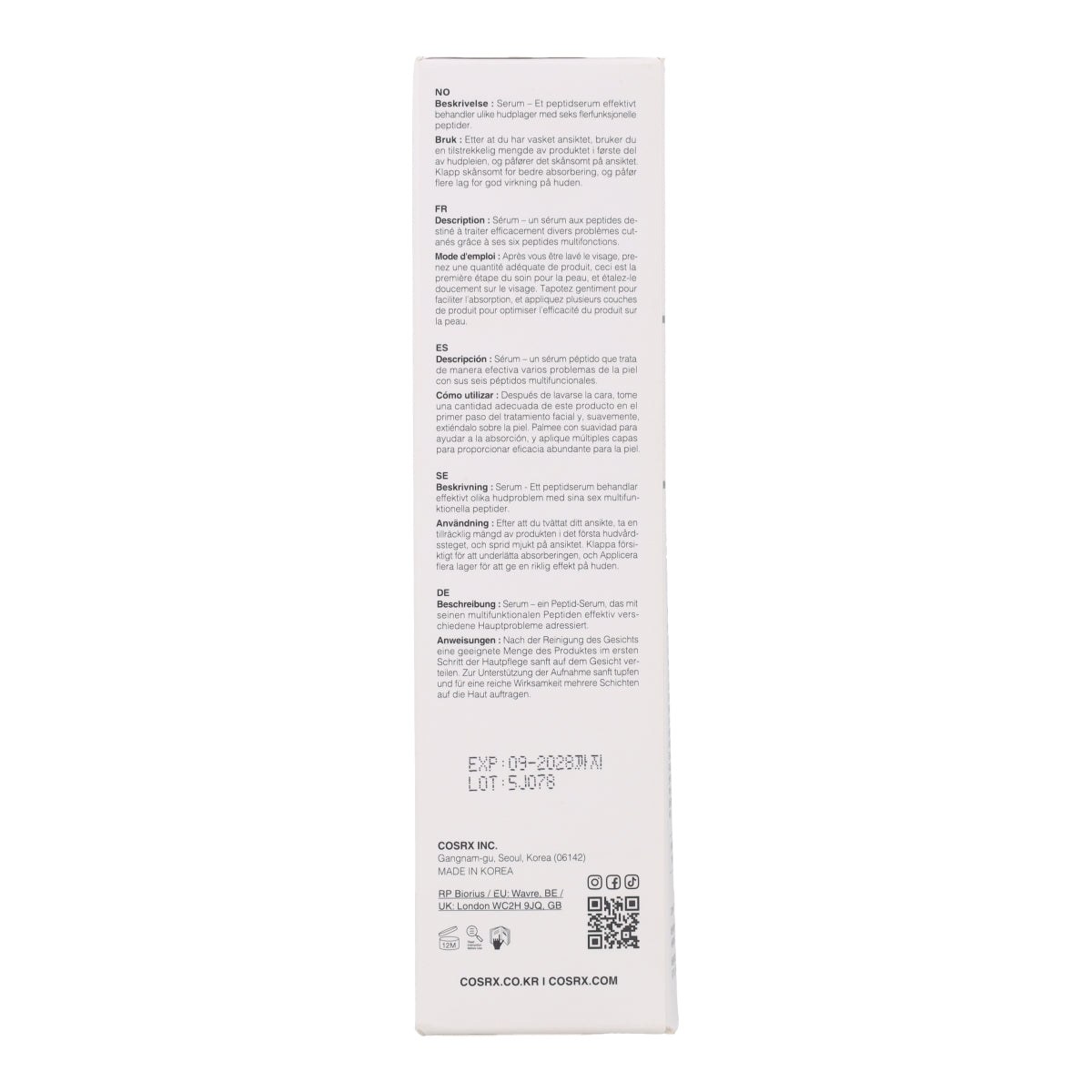 The 6 Peptide Skin Booster Cosrx 150ml