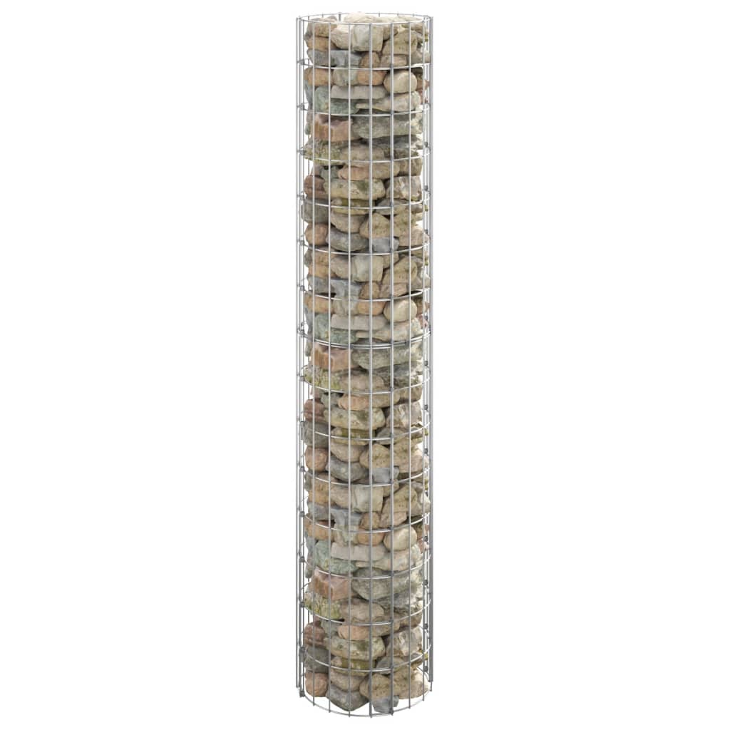 Poste Circular De Gaviones Acero Galvanizado Ø30x150 Cm / Vetonek_1