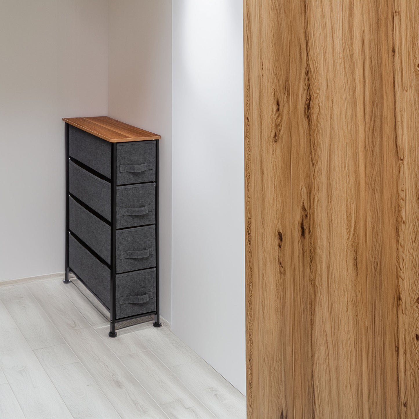 Wellhome Almacenaje 4 Cajones Gris Oscuro_2