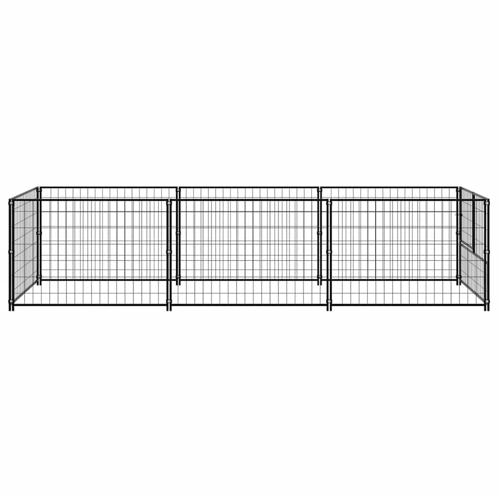 Perrera Acero 3 M² Negra_4