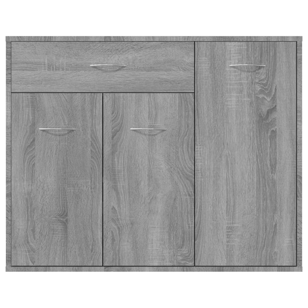 Aparador De Madera Contrachapada Gris Sonoma 88x30x70 Cm / Vetonek_5
