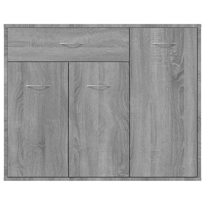 Aparador De Madera Contrachapada Gris Sonoma 88x30x70 Cm / Vetonek_5