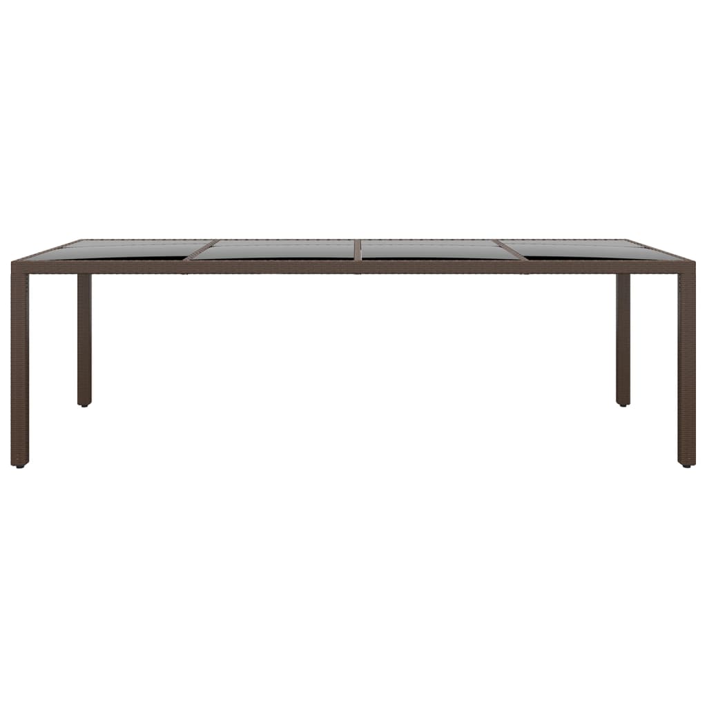 Juego De Comedor De Jardín 11 Piezas Ratán Sintético Marrón / Vetonek_1