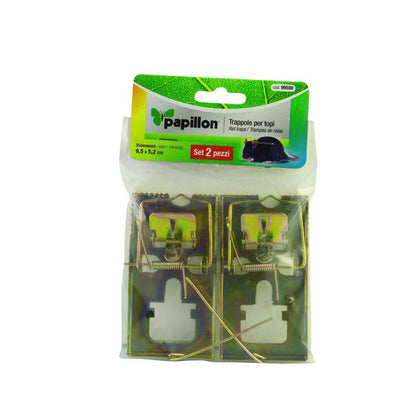 Trampa Ratones Metálica Galvanizada 9.5 X 5.2 Cm. (bolsa 2 Unidades)