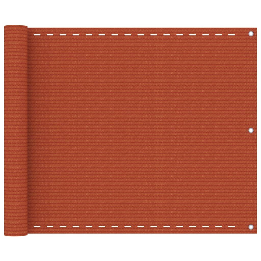 Vidaxl Toldo Para Balcón Hdpe Naranja 75x500 Cm_0