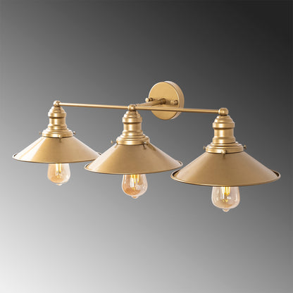 Aplique De Pared, Metal , Oro, 75x27x20, Casquillo 3 X E27 Max 40 W_2