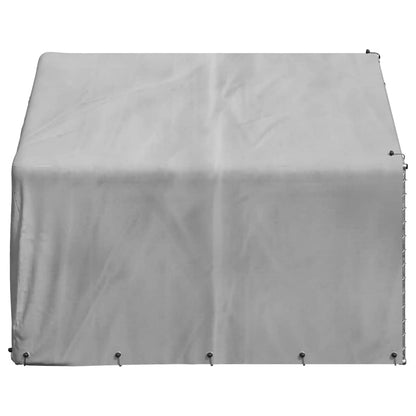 Caseta Para Perros De Exterior Con Cubierta 2x2x1,5 M De Acero Galvanizado_3