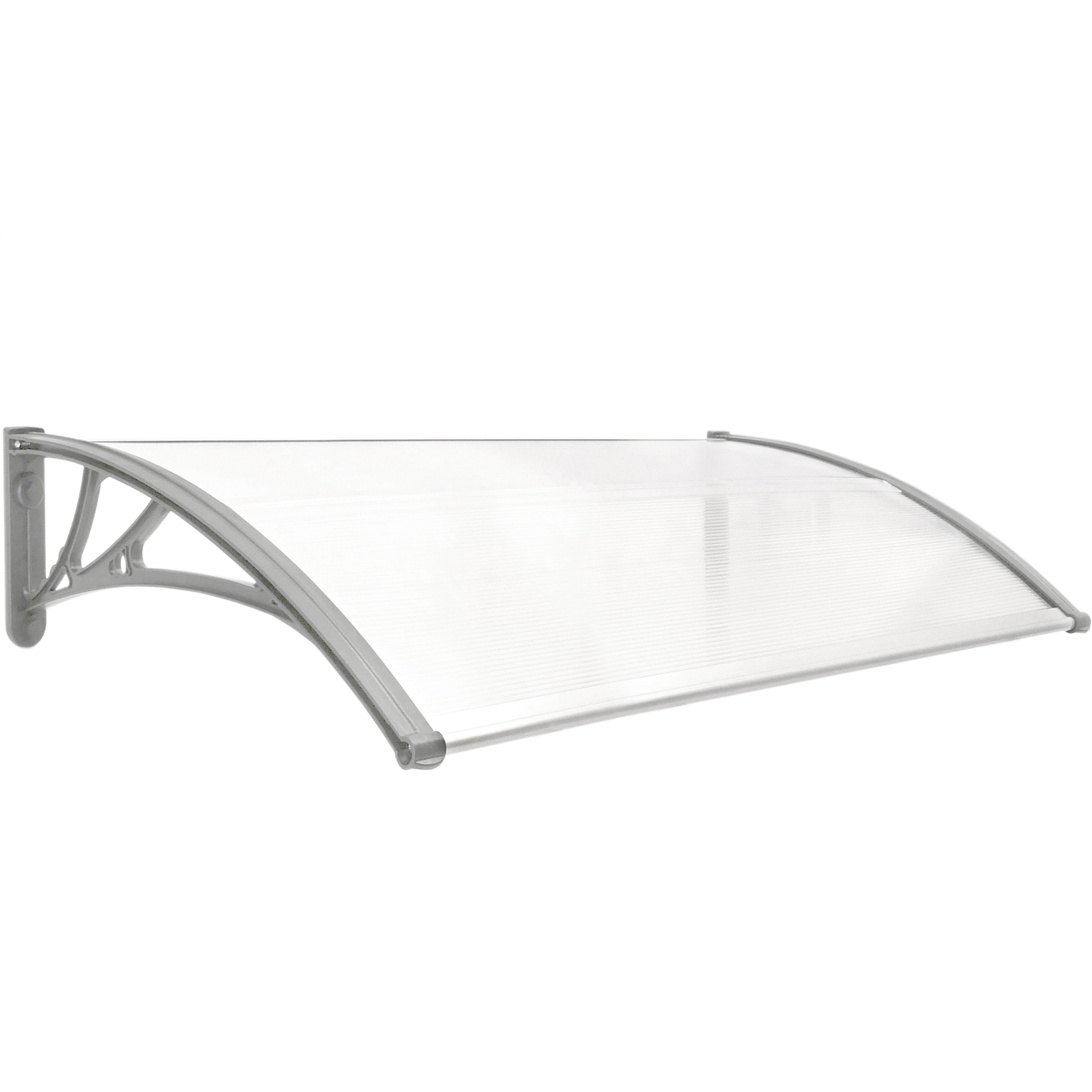 Tejadillo De Protección 120x60cm Marquesina Para Puertas Y Ventanas Gris_0