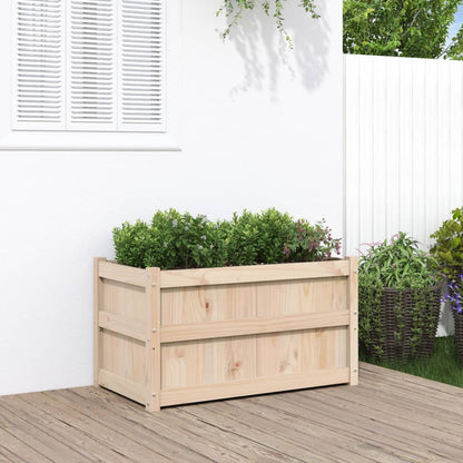 Jardinera De Madera Maciza De Pino 90x50x50 Cm_1