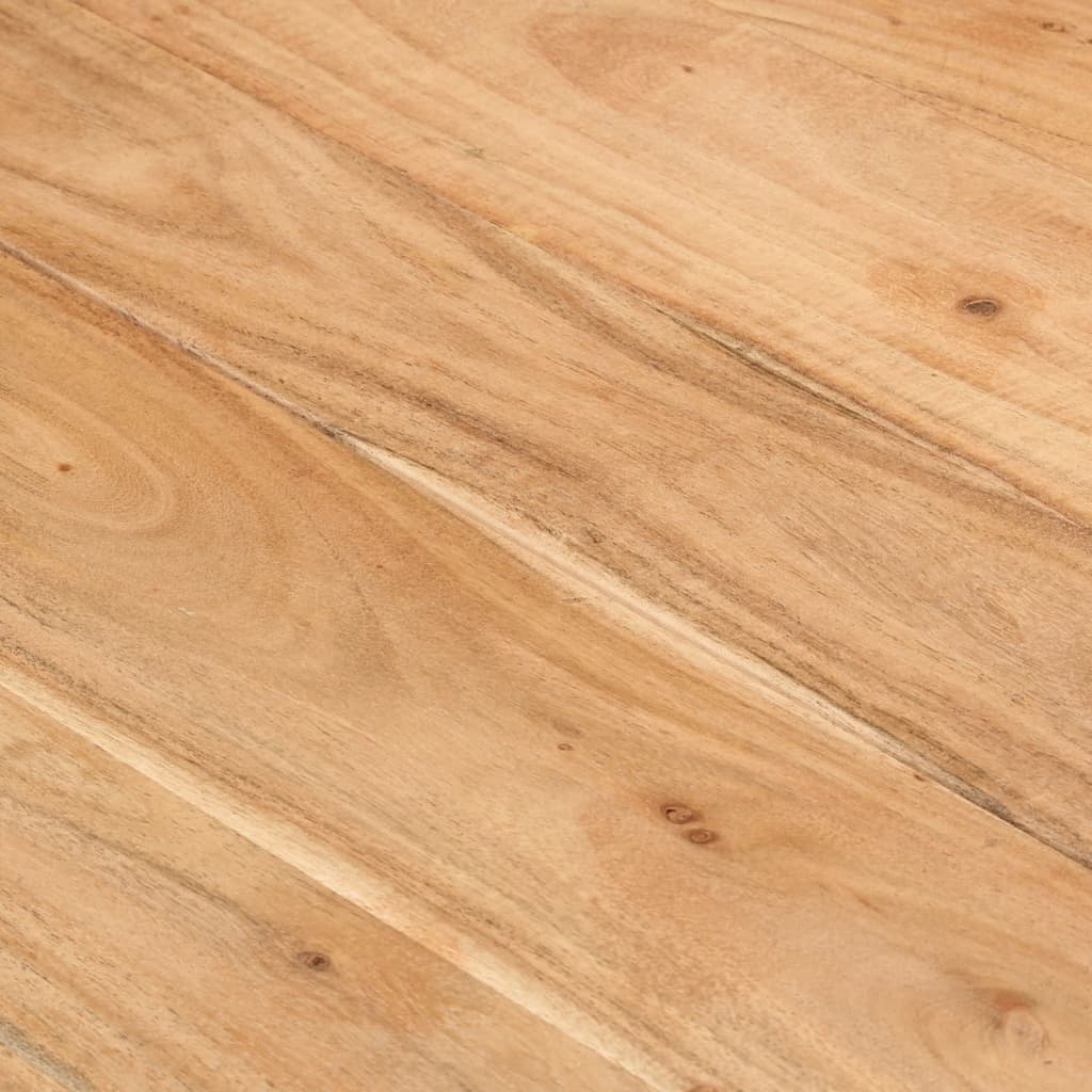 Mesa De Comedor Madera Maciza De Acacia Negra 180x90x77 Cm_4