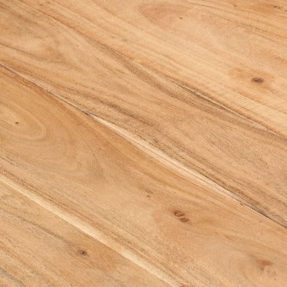 Mesa De Comedor Madera Maciza De Acacia Negra 180x90x77 Cm_4
