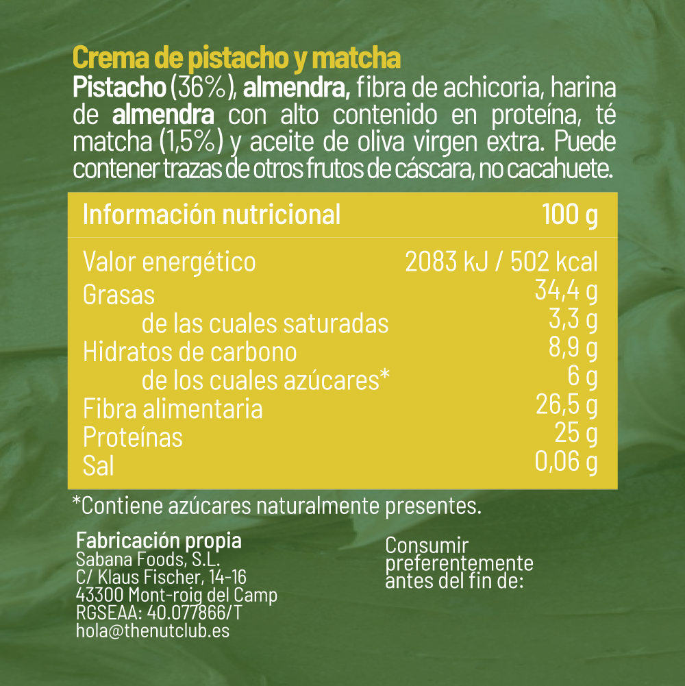Crema De Pistacho Y Matcha