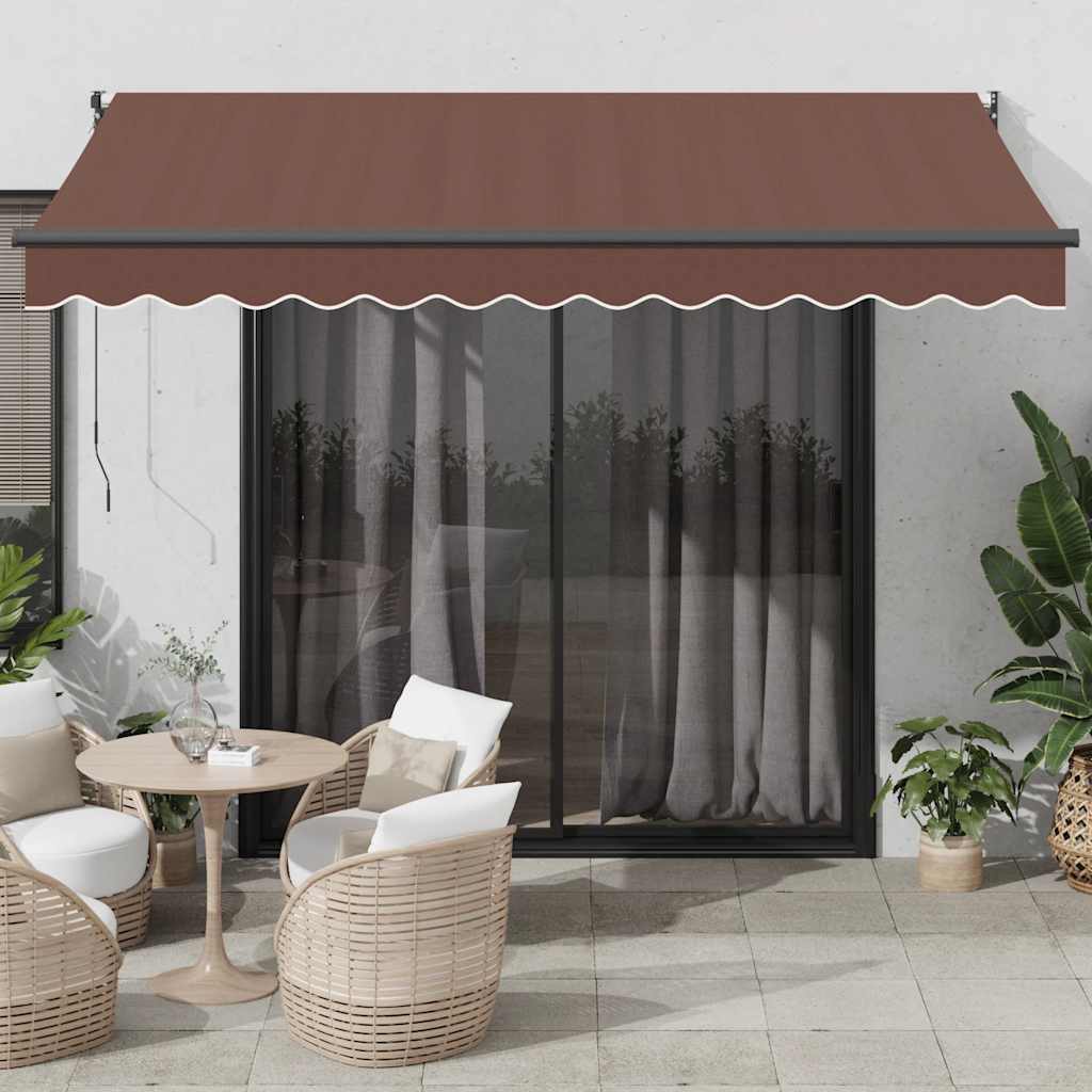 Toldo Retráctil Automático Marrón 350x250 Cm_1