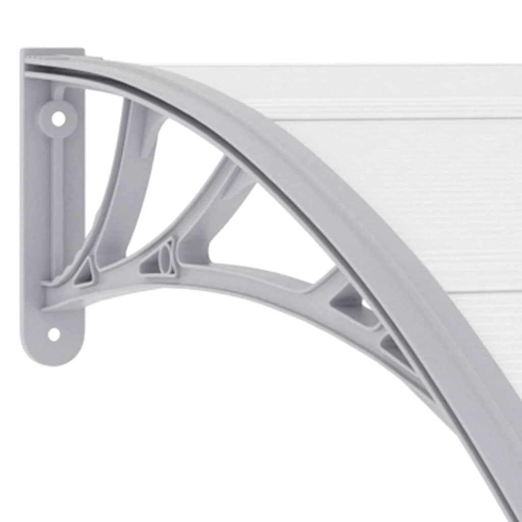 Marquesina Para Puerta Pc Gris Y Transparente 240x75 Cm_5