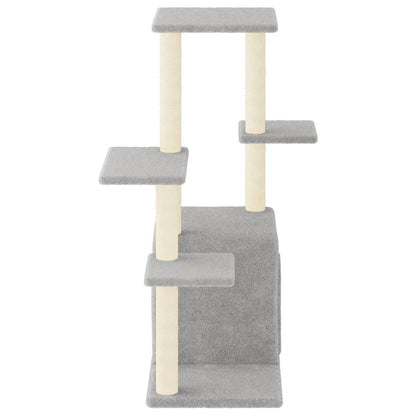 Vidaxl Rascador Para Gatos Con Postes De Sisal Gris Claro 97,5 Cm_3
