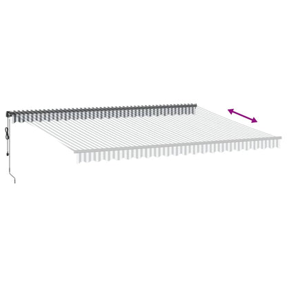 Toldo Retráctil Automático Gris Antracita Y Blanco 500x350 Cm_5