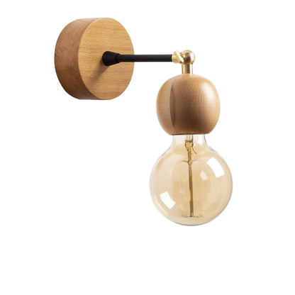 Aplique De Pared, Madera , Natural, 10x10x14, Casquillo E 27 Max 40 W_3