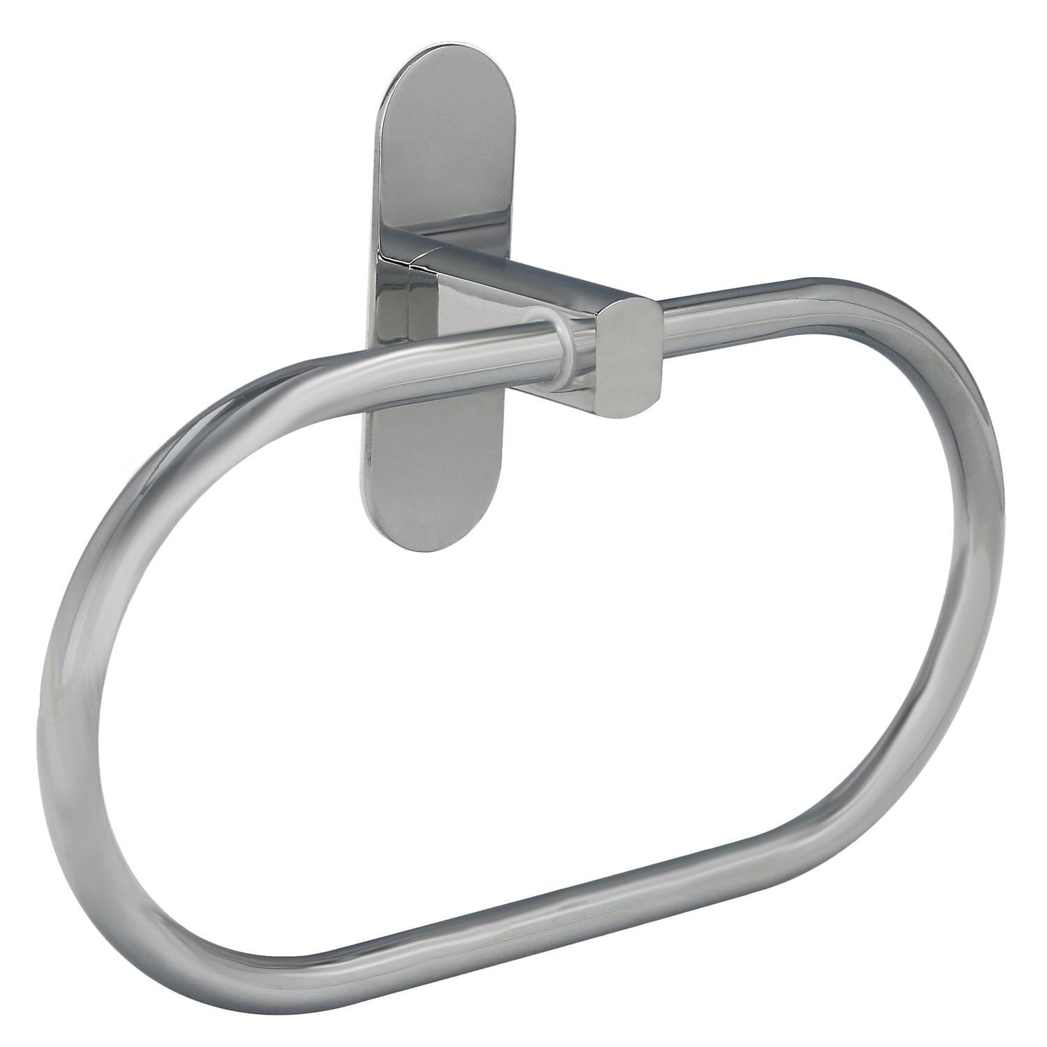 Toallero Forma Anilla Color Inox Con Efecto Espejo, Autoadhesivo Resistente, Porta Toallas, Toallero Adhesivo Pared / Mueble_0
