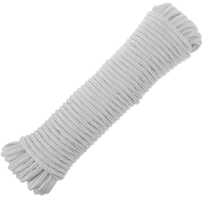 Cuerda Trenzada De Poliéster 10 M X 6 Mm Blanca_0