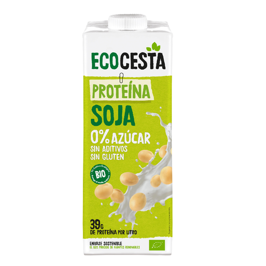 Bebida Vegetal Proteína de Soja 0% Azúcar Bio 1L Ecocesta