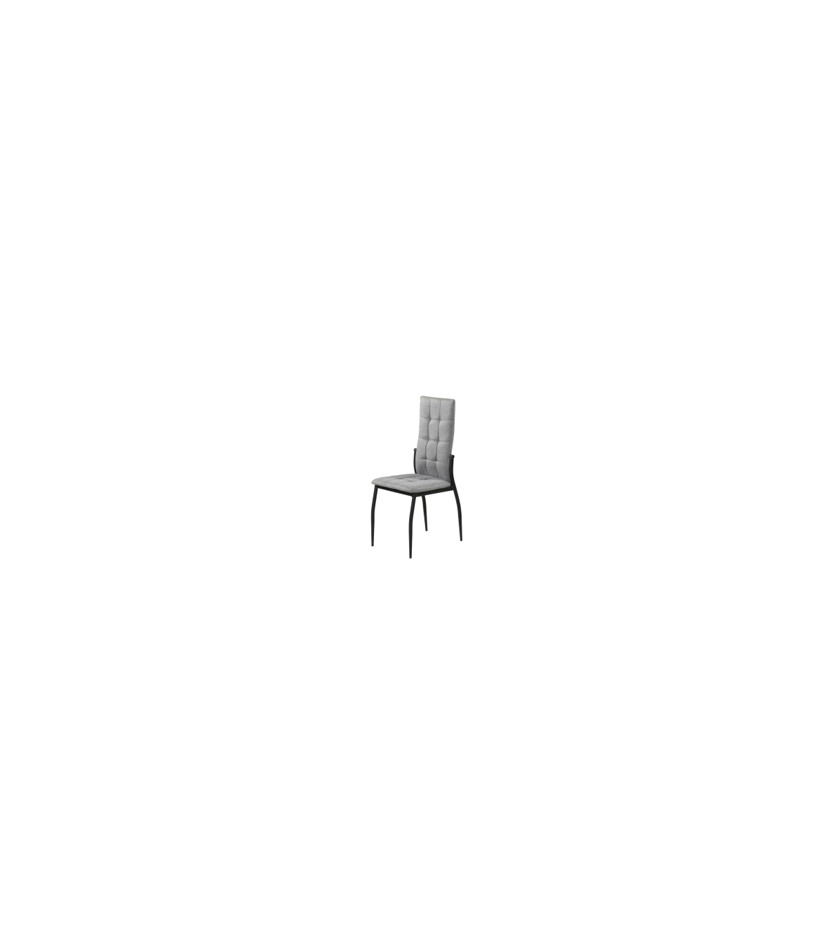 Silla Coral C-48-6 Tapizada En Textil Color Gris Claro, 98cm(alto) 40cm(ancho) 50cm(largo)_5