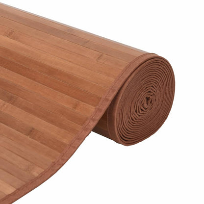 Alfombra Rectangular Bambú Marrón 100x1000 Cm / Vetonek_0